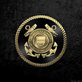 U. S. Coast Guard - U S C G Emblem Black Edition over Black Velvet Digital Art by Serge Averbukh U. S. Coast Guard - U S C G Emblem Black Edition over Black Velvet Digital Art by Serge Averbukh