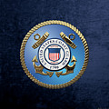 U. S. Coast Guard - U S C G Emblem over Blue Velvet Digital Art by Serge Averbukh U. S. Coast Guard - U S C G Emblem over Blue Velvet Digital Art by Serge Averbukh