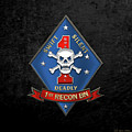 U S M C 1st Reconnaissance Battalion - 1st Recon Bn Insignia over Black Velvet Digital Art by Serge Averbukh U S M C 1st Reconnaissance Battalion - 1st Recon Bn Insignia over Black Velvet Digital Art by Serge Averbukh