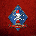 U S M C 1st Reconnaissance Battalion - 1st Recon Bn Insignia over Red Velvet Digital Art by Serge Averbukh U S M C 1st Reconnaissance Battalion - 1st Recon Bn Insignia over Red Velvet Digital Art by Serge Averbukh