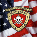 U S M C 3rd Reconnaissance Battalion - 3rd Recon Bn Insignia over American Flag Digital Art by Serge Averbukh U S M C 3rd Reconnaissance Battalion - 3rd Recon Bn Insignia over American Flag Digital Art by Serge Averbukh
