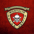 U S M C 3rd Reconnaissance Battalion - 3rd Recon Bn Insignia over Red Velvet Digital Art by Serge Averbukh U S M C 3rd Reconnaissance Battalion - 3rd Recon Bn Insignia over Red Velvet Digital Art by Serge Averbukh