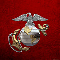 U S M C Eagle Globe and Anchor - C O and Warrant Officer E G A over Red Velvet Digital Art by Serge Averbukh U S M C Eagle Globe and Anchor - C O and Warrant Officer E G A over Red Velvet Digital Art by Serge Averbukh