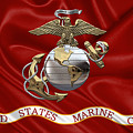 U. S. Marine Corps - U S M C Eagle Globe and Anchor over Corps Flag Digital Art by Serge Averbukh U. S. Marine Corps - U S M C Eagle Globe and Anchor over Corps Flag Digital Art by Serge Averbukh
