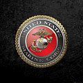 U. S. Marine Corps - U S M C Emblem over Black Velvet Digital Art by Serge Averbukh U. S. Marine Corps - U S M C Emblem over Black Velvet Digital Art by Serge Averbukh