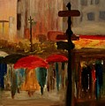 Umbrella Day Painting by Julie Lueders Umbrella Day Painting by Julie Lueders