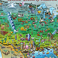 United States of America Fun Map Digital Art by Kevin Middleton United States of America Fun Map Digital Art by Kevin Middleton