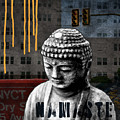 Urban Buddha Mixed Media by Linda Woods Urban Buddha Mixed Media by Linda Woods