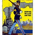 U.S. Marines - Service On Land And Sea Painting by War Is Hell Store U.S. Marines - Service On Land And Sea Painting by War Is Hell Store
