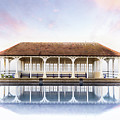 Norfolk victorian seaside shelter with pink sunset sky Photograph by Simon Bratt Norfolk victorian seaside shelter with pink sunset sky Photograph by Simon Bratt