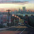 Victory Boulevard at Dawn Painting by Sarah Yuster Victory Boulevard at Dawn Painting by Sarah Yuster