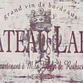 Vintage French Wine Sign Painting by Mindy Sommers