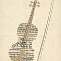 Violin Old Sheet Music by Michael Tompsett Violin Old Sheet Music by Michael Tompsett