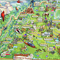 Virginia Illustrated Map Painting by Maria Rabinky Virginia Illustrated Map Painting by Maria Rabinky
