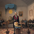 Washington As A Master Mason by American School Washington As A Master Mason by American School