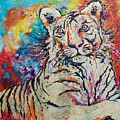 Watchful Tigeress Painting by Jyotika Shroff Watchful Tigeress Painting by Jyotika Shroff