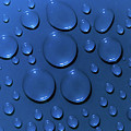 Water drops pattern on blue background Photograph by Simon Bratt Water drops pattern on blue background Photograph by Simon Bratt