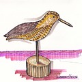 Water Fowl Motif #6 Drawing by Richard Wambach Water Fowl Motif #6 Drawing by Richard Wambach