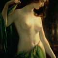 Water Nymph Painting by Otto Theodor Gustav Lingner Water Nymph Painting by Otto Theodor Gustav Lingner