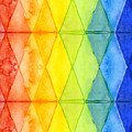 Watercolor Rainbow Pattern Geometric Shapes Triangles Painting by Olga Shvartsur Watercolor Rainbow Pattern Geometric Shapes Triangles Painting by Olga Shvartsur