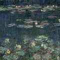 Waterlilies Green Reflections Painting by Claude Monet Waterlilies Green Reflections Painting by Claude Monet
