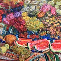 Watermelon Symphony Painting by Maya Gusarina Watermelon Symphony Painting by Maya Gusarina