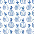 White and Blue Pineapple Party Mixed Media by Linda Woods White and Blue Pineapple Party Mixed Media by Linda Woods