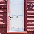 White Door and Peach Wall Photograph by Thomas Marchessault White Door and Peach Wall Photograph by Thomas Marchessault