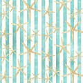 White Finger Starfish Watercolor Stripe Pattern Painting by Audrey Jeanne Roberts White Finger Starfish Watercolor Stripe Pattern Painting by Audrey Jeanne Roberts