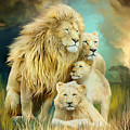 White Lion Family - Unity Mixed Media by Carol Cavalaris White Lion Family - Unity Mixed Media by Carol Cavalaris