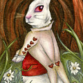 White Rabbit On Way To Wonderland by Kristin Aquariann