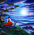 White Tiger Meditation Painting by Laura Iverson White Tiger Meditation Painting by Laura Iverson