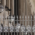 White Wrought Iron Gate in Chicago by Colleen Cornelius White Wrought Iron Gate in Chicago by Colleen Cornelius