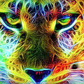 Wild cat's eyes Mixed Media by Lilia D Wild cat's eyes Mixed Media by Lilia D