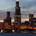 Willis Tower at Dusk aka Sears Tower Photograph by Adam Romanowicz Willis Tower at Dusk aka Sears Tower Photograph by Adam Romanowicz