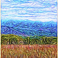 Window Of A Blue Mountain Dream - Triptych Digital Art by Joel Bruce Wallach