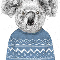 Winter koala Drawing by Balazs Solti Winter koala Drawing by Balazs Solti