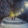 Winter night walk by Natalja Picugina Winter night walk by Natalja Picugina