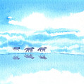 Winter Reflection Painting by Norman Klein Winter Reflection Painting by Norman Klein