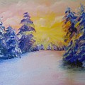 Winter Painting by Saundra Johnson Winter Painting by Saundra Johnson