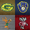 Wisconsin Sports Collage with Badgers Brewers Bucks License Plate Art V2 Mixed Media by Design Turnpike Wisconsin Sports Collage with Badgers Brewers Bucks License Plate Art V2 Mixed Media by Design Turnpike