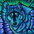 Wolf Aurora Pastel by Rebecca Wang Wolf Aurora Pastel by Rebecca Wang