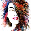 Woman Portrait 1 Painting by Lucie Dumas Woman Portrait 1 Painting by Lucie Dumas