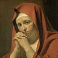 Woman Praying Painting by Circle of Caesar van Everdingen Woman Praying Painting by Circle of Caesar van Everdingen