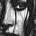 Woman Sketch in Black and White Digital Art by Rafael Salazar Woman Sketch in Black and White Digital Art by Rafael Salazar