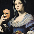 Woman With A Mask by Lorenzo Lippi Woman With A Mask by Lorenzo Lippi