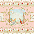Woodland Fairy Tale - Blush Pink Forest Gathering of Woodland Animals Painting by Audrey Jeanne Roberts Woodland Fairy Tale - Blush Pink Forest Gathering of Woodland Animals Painting by Audrey Jeanne Roberts