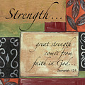 Words To Live By Strength Painting by Debbie DeWitt Words To Live By Strength Painting by Debbie DeWitt