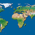 World Block Map Digital Art by Frans Blok