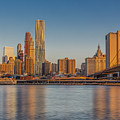 World Trade Center And The Brooklyn Bridge by Susan Candelario World Trade Center And The Brooklyn Bridge by Susan Candelario